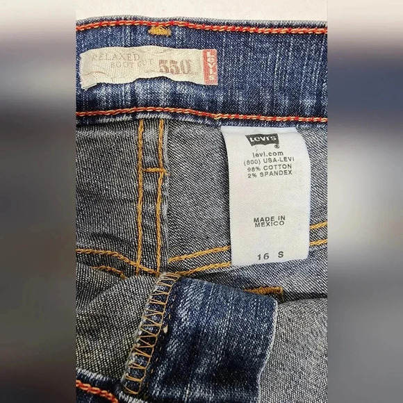 Levi's Relaxed Bootcut 550 16 S Medium Wash Good Condition - Picture 16 of 16